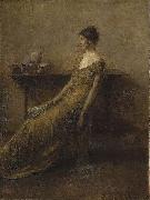 Thomas Dewing Lady in Gold France oil painting artist